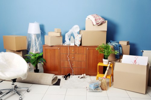 Professional removals team planning a move in Westkensington