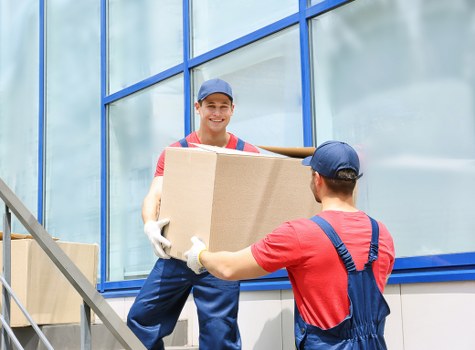 Team preparing items safely before a moving job