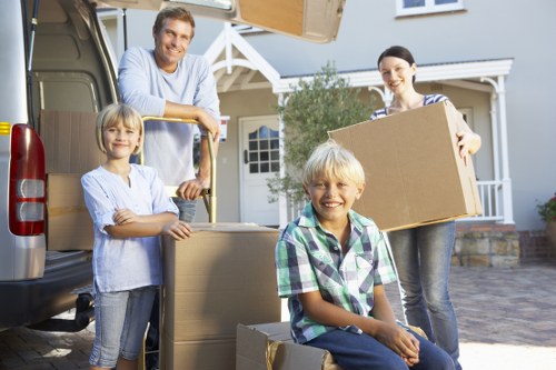 Careful handling of fragile items during a flat removal